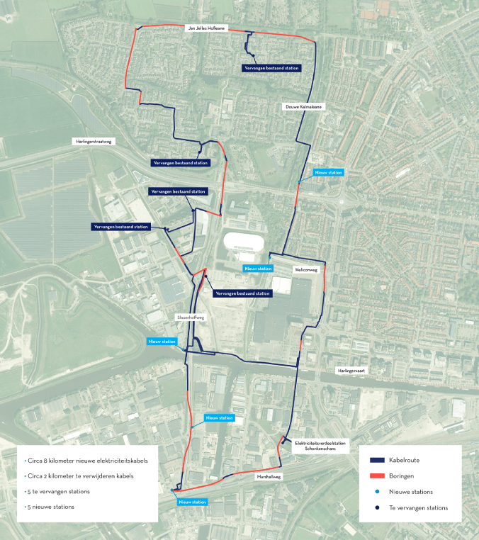 Kaart werkzaamheden Leeuwarden-West