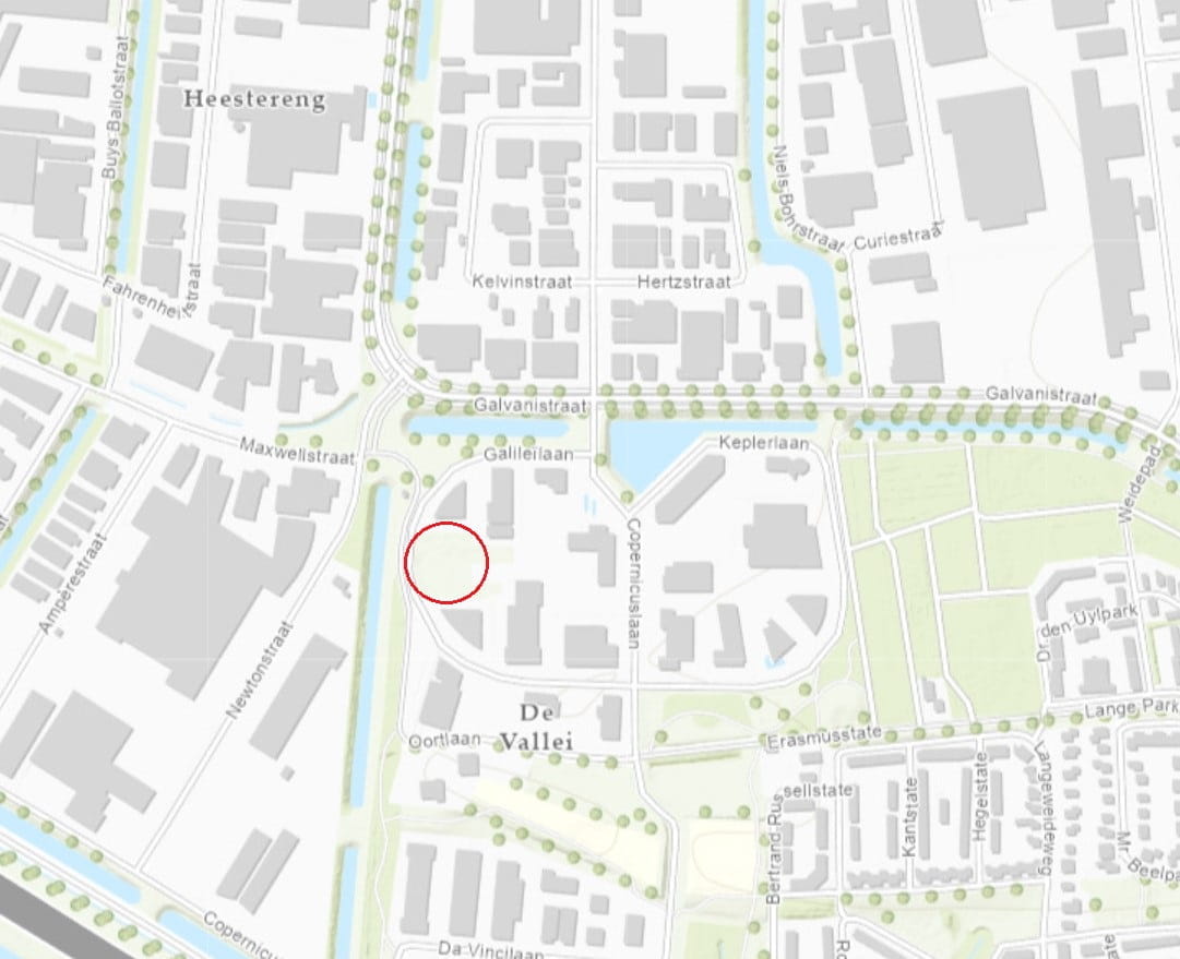 topografische kaart van de Galileilaan te Ede en directe omgeving