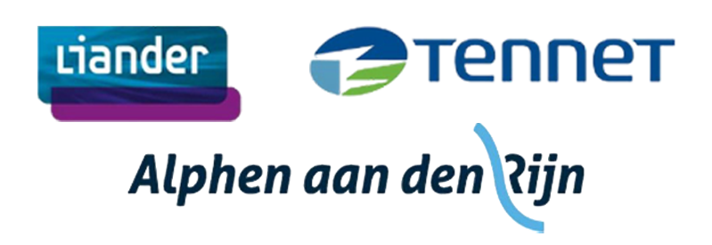 Logo's van Liander, Tennet en gemeente Alphen aan den Rijn