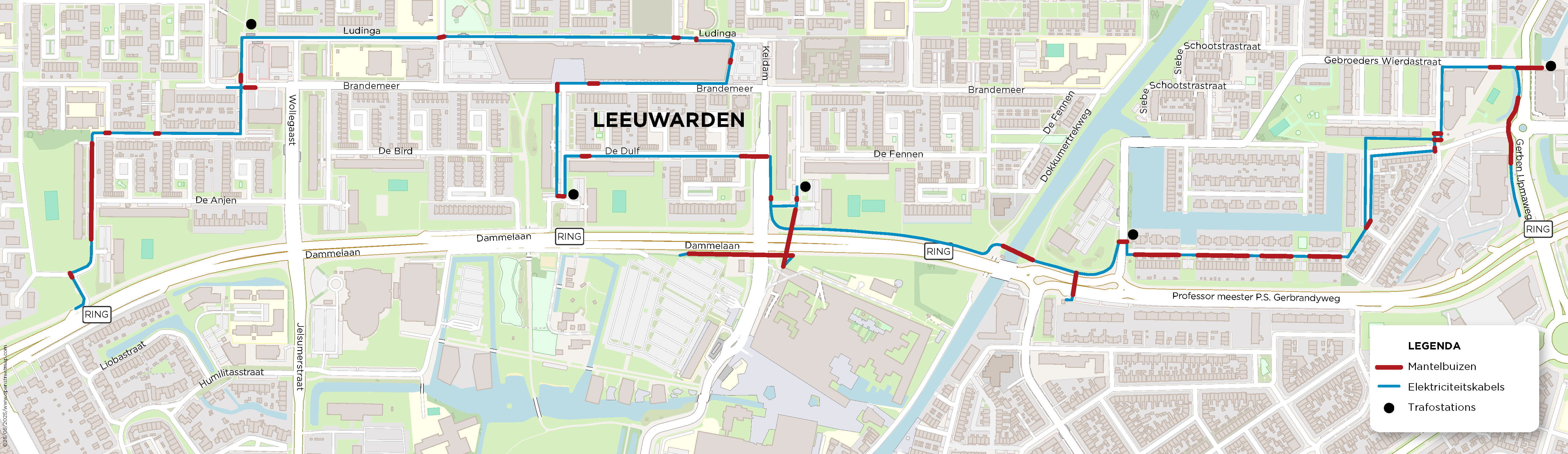 Plattegrond werkzaamheden Leeuwarden Noordwest, fase 4