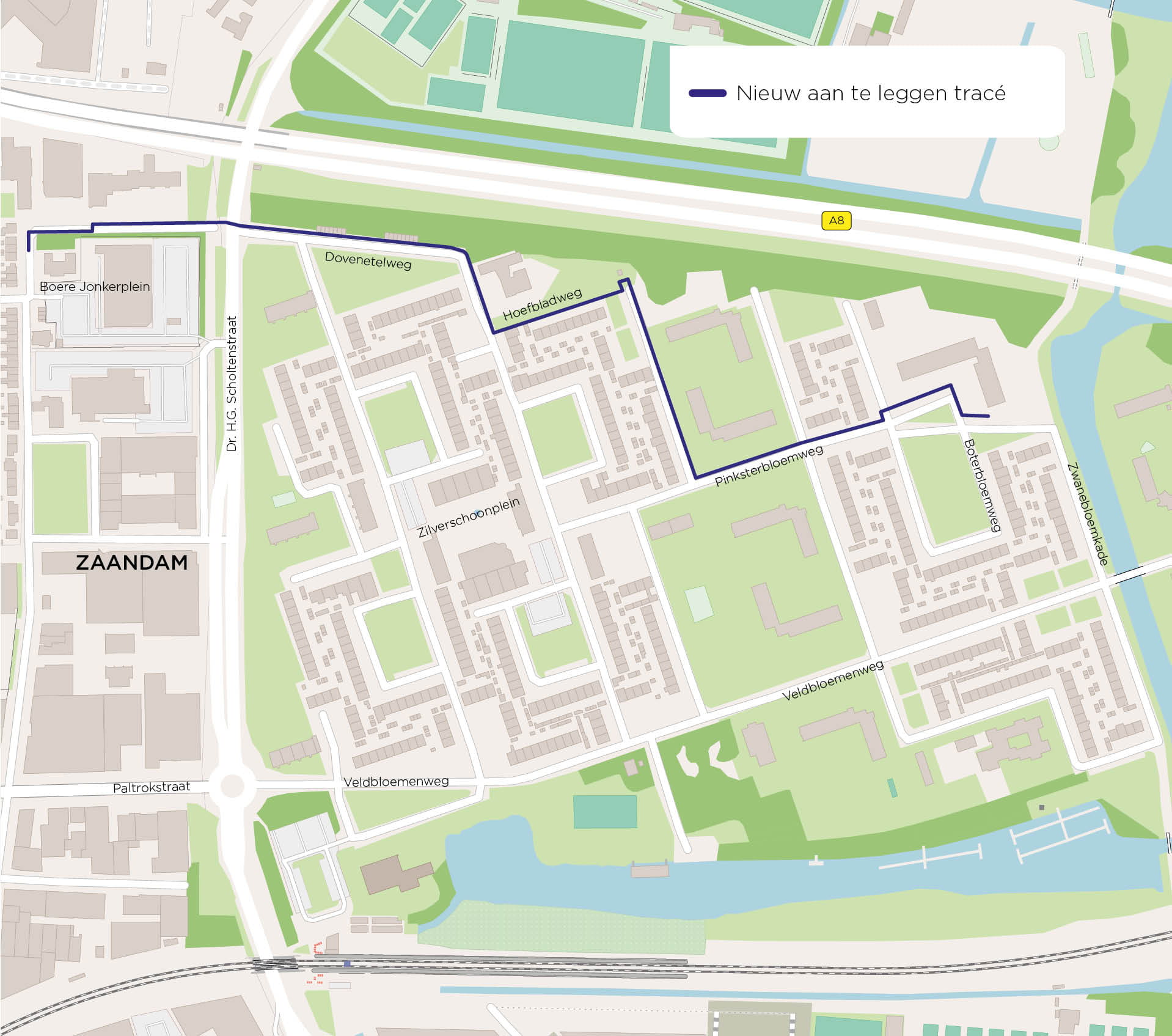 Tracékaart Hoefbladweg - Zaandam