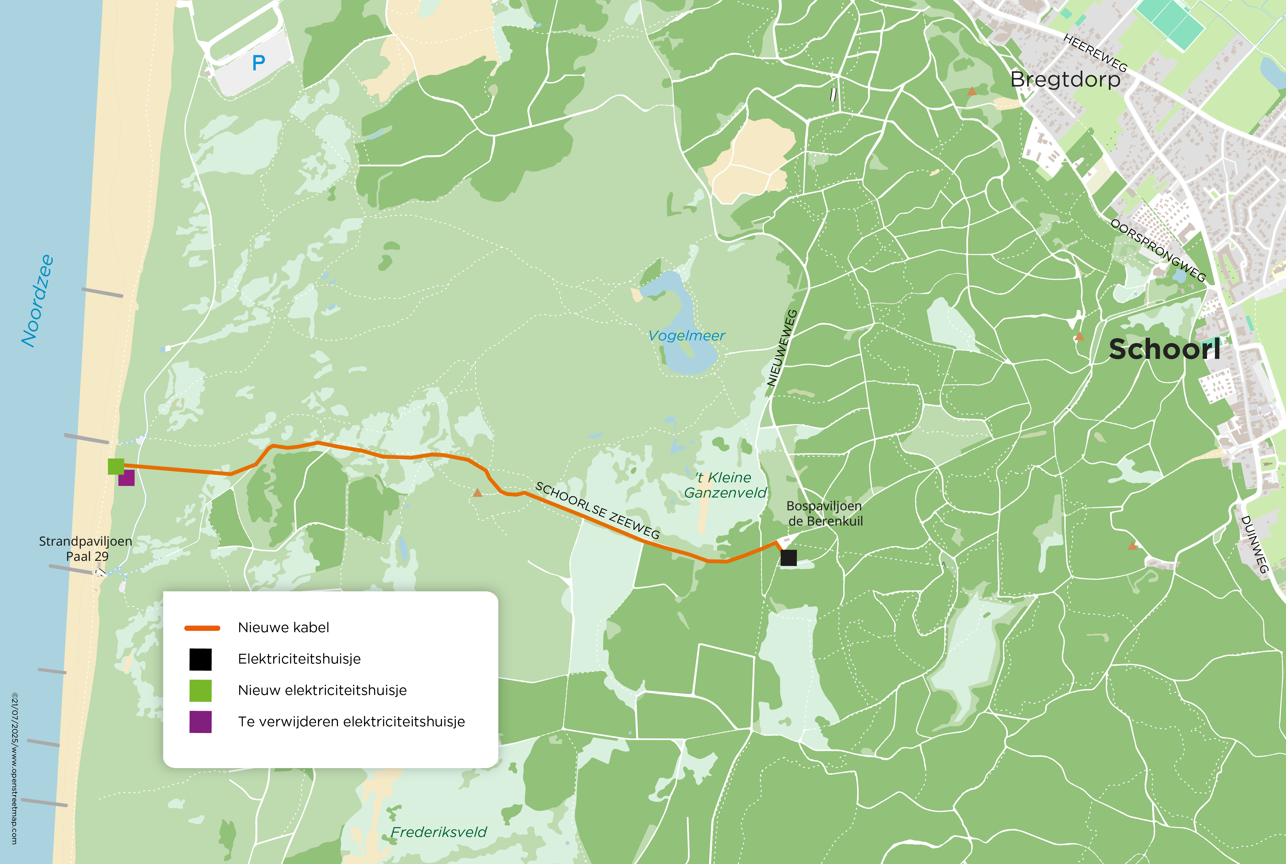 Tracékaart Schoorlse Zeeweg - Schoorl