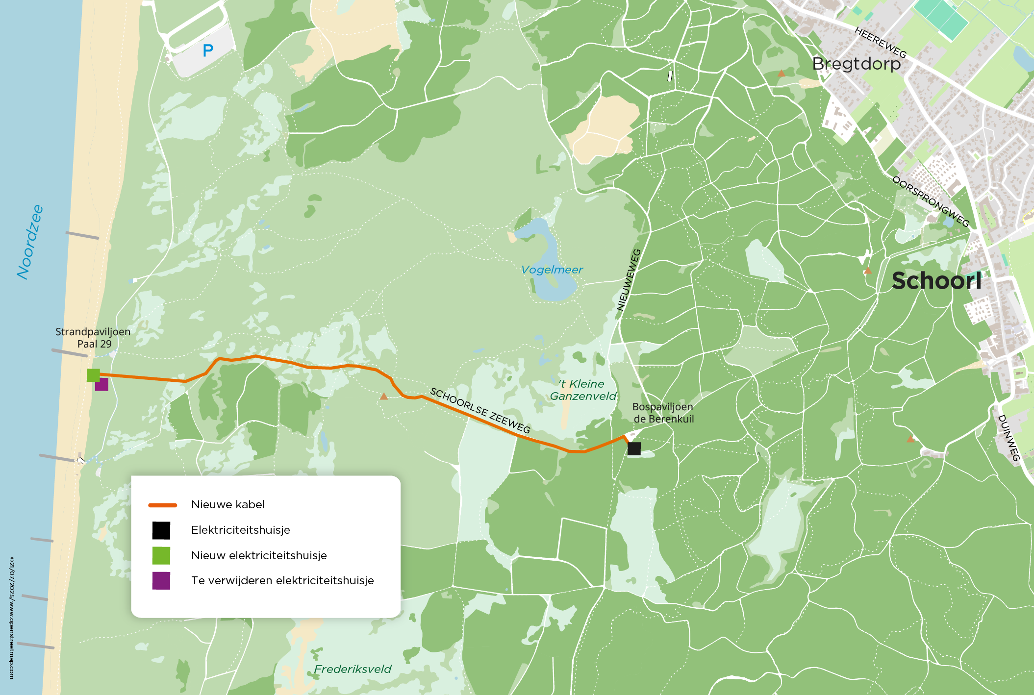 Tracékaart Schoorlse Zeeweg - Schoorl
