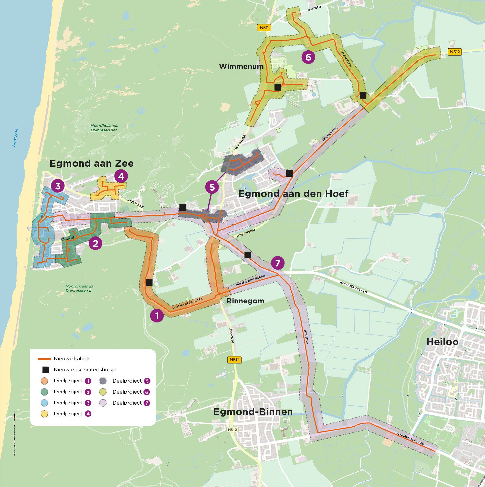 Tracékaart Egmond aan den Hoef