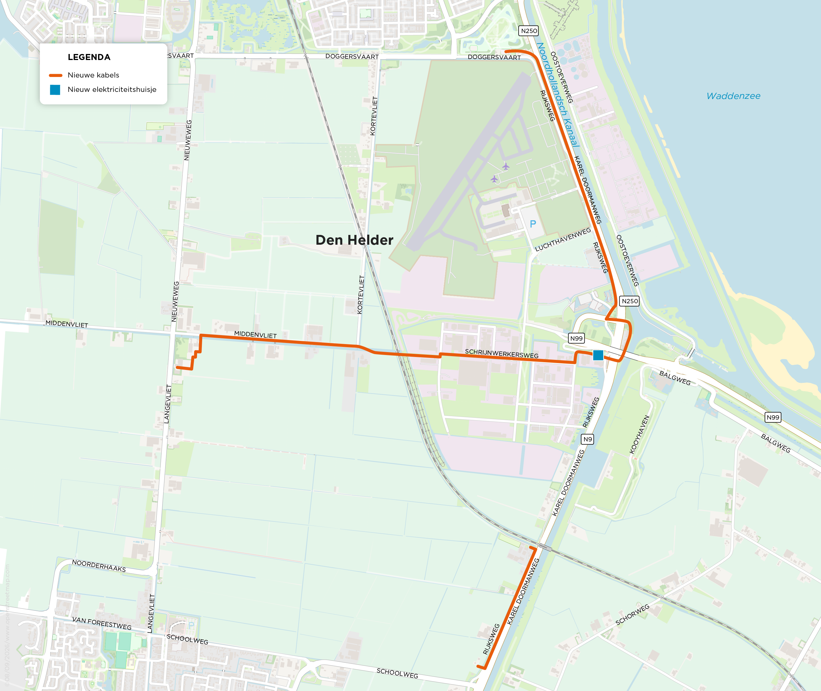 Kabelroute Rijksweg - Den Helder