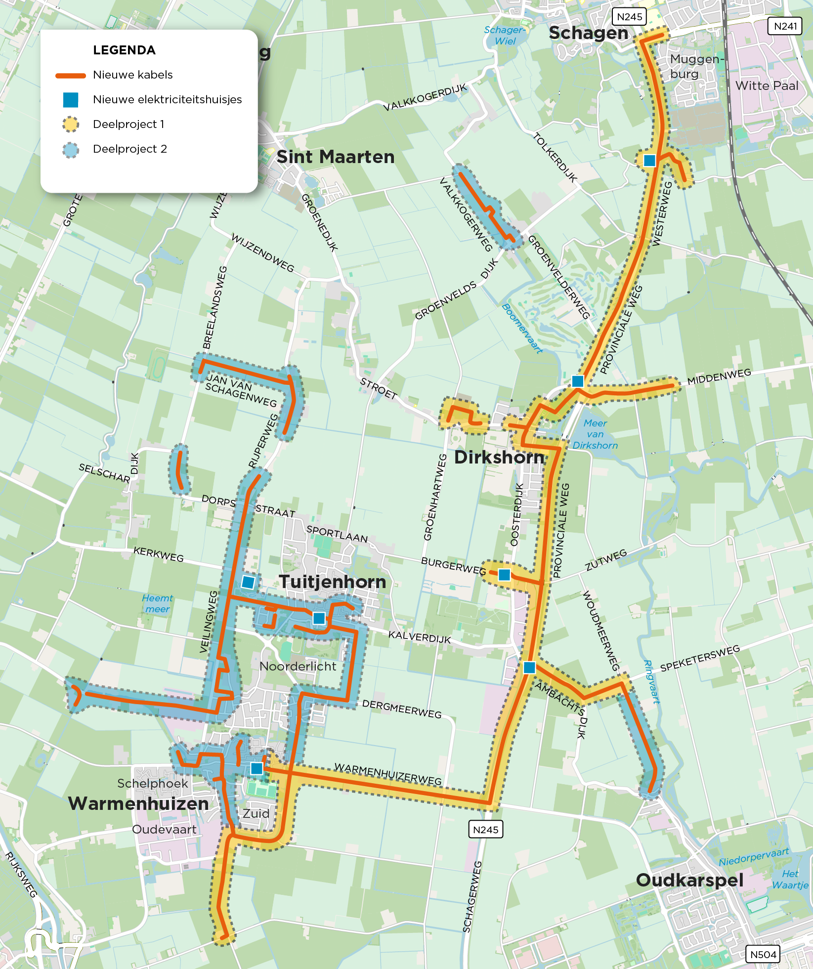 Kabelroute Rekerkoogweg - Warmenhuizen