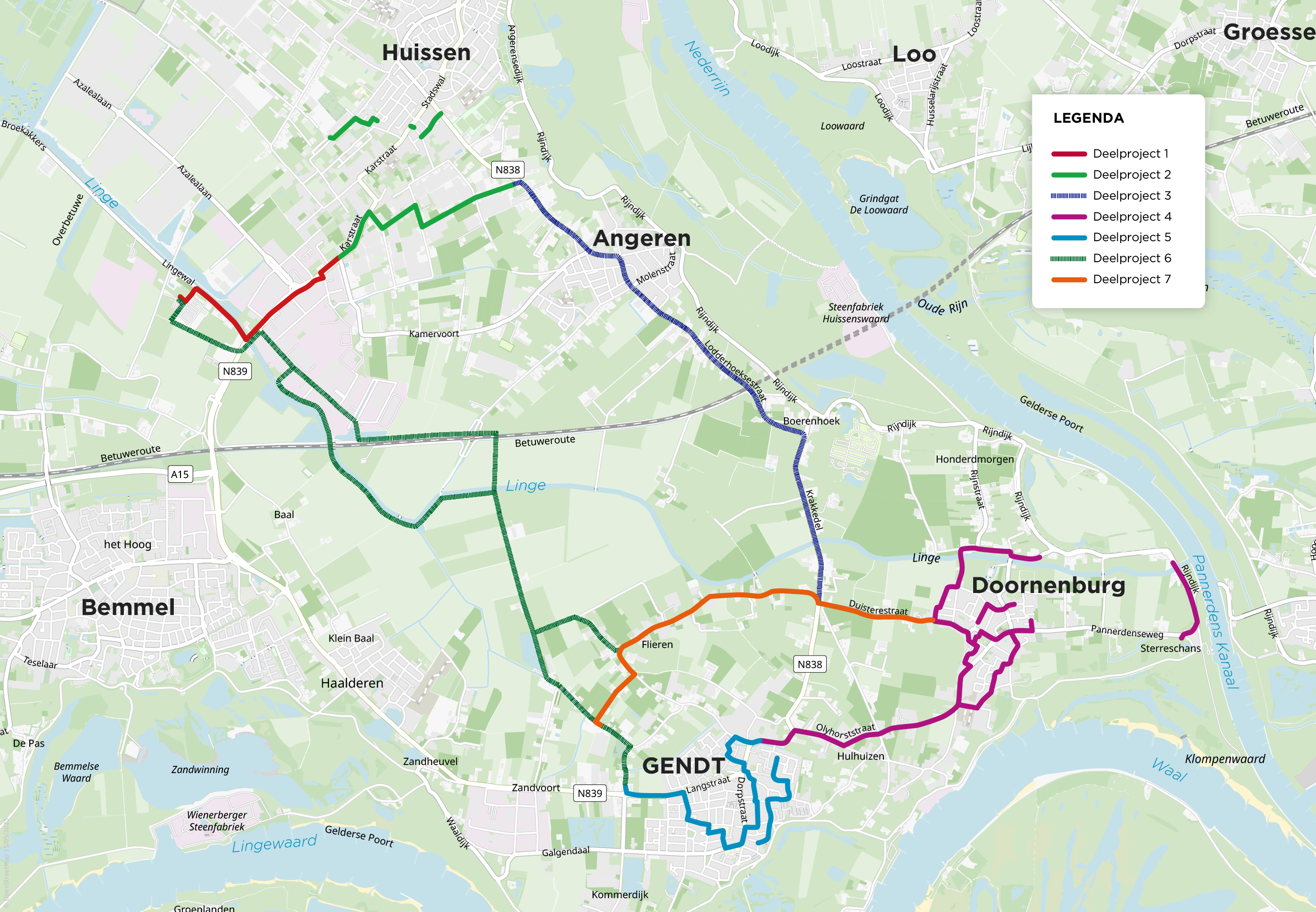 Netuitbreiding Gendt kabelroute NuGelre