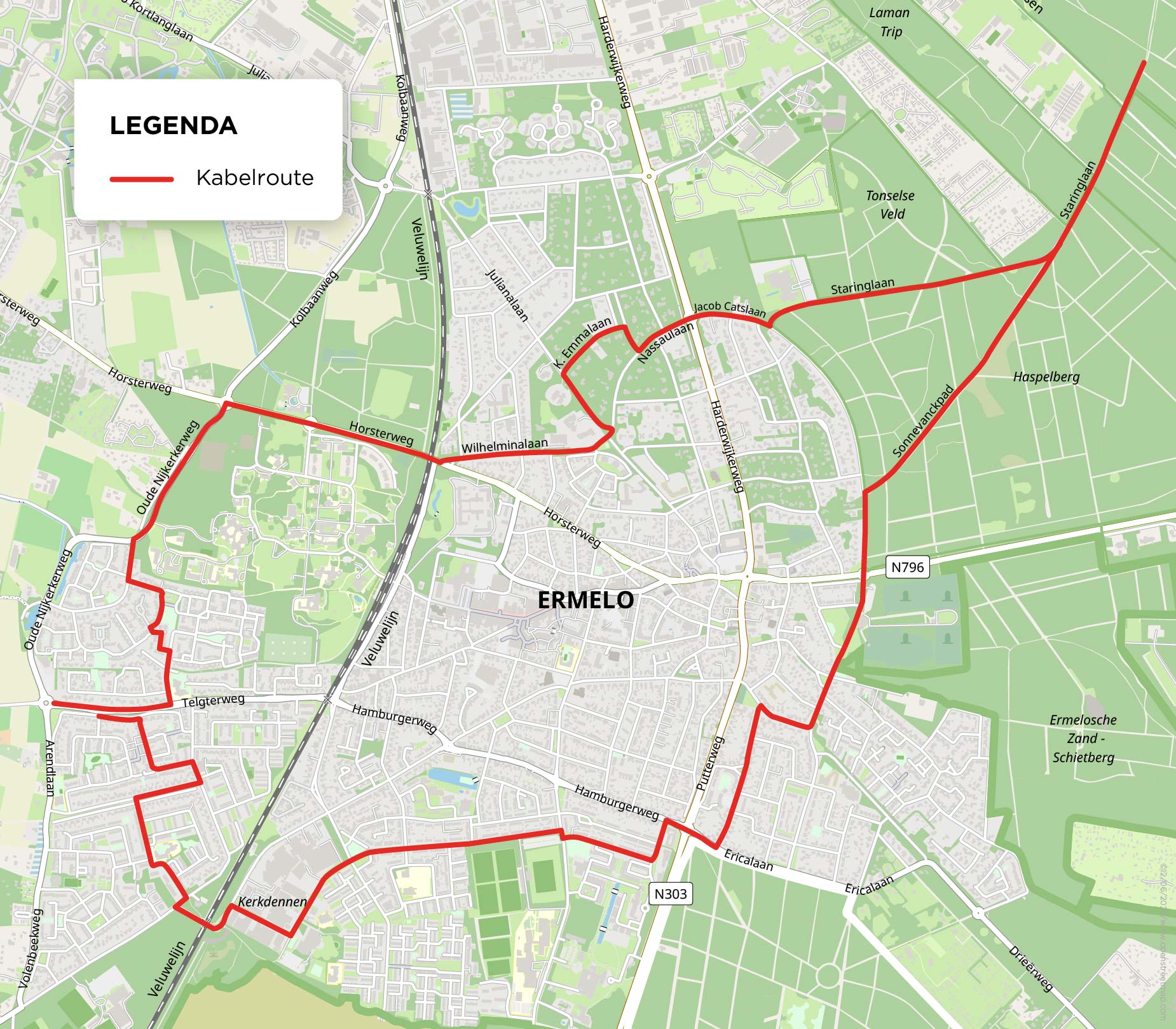 Kabelroute Ermelo