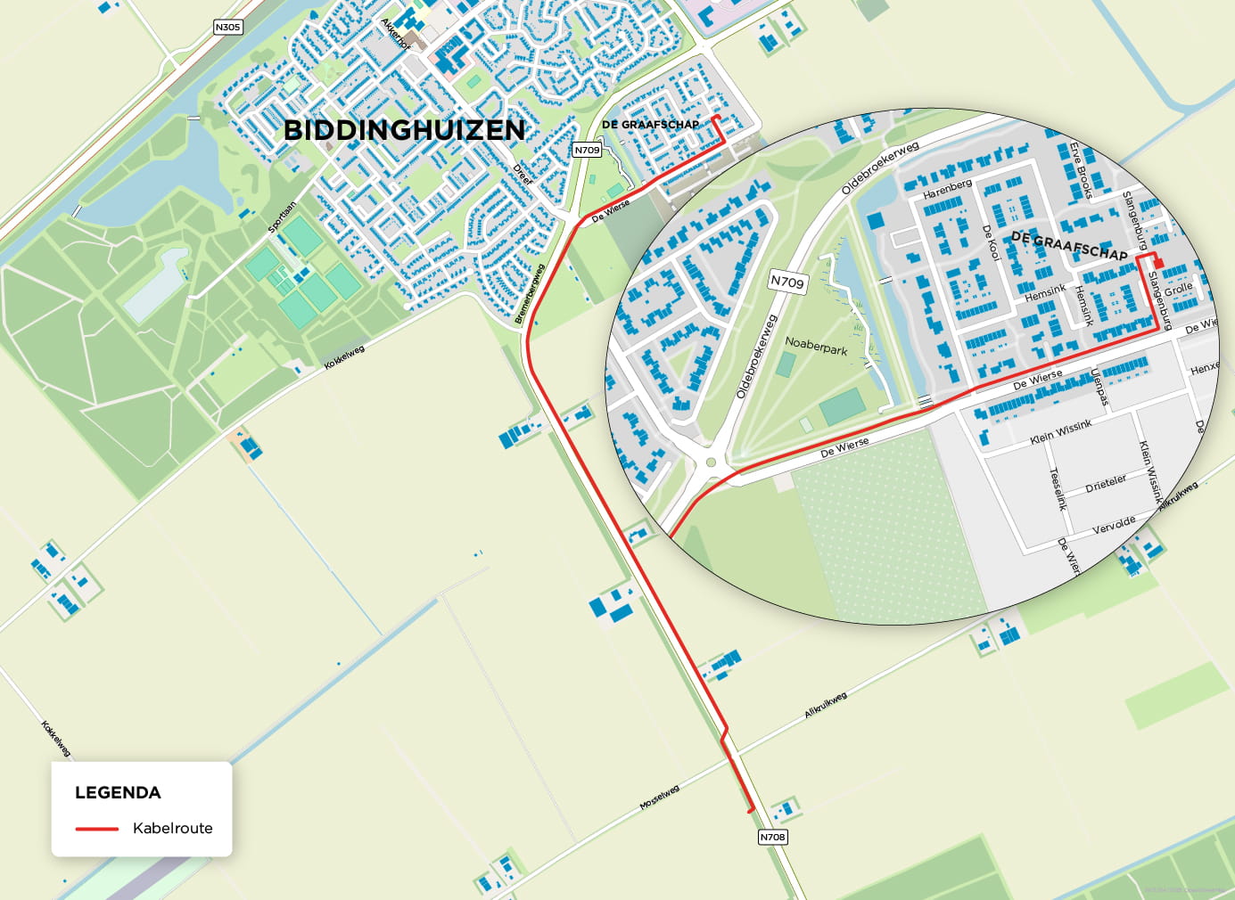 Kabelroute Biddinghuizen Buitengebied