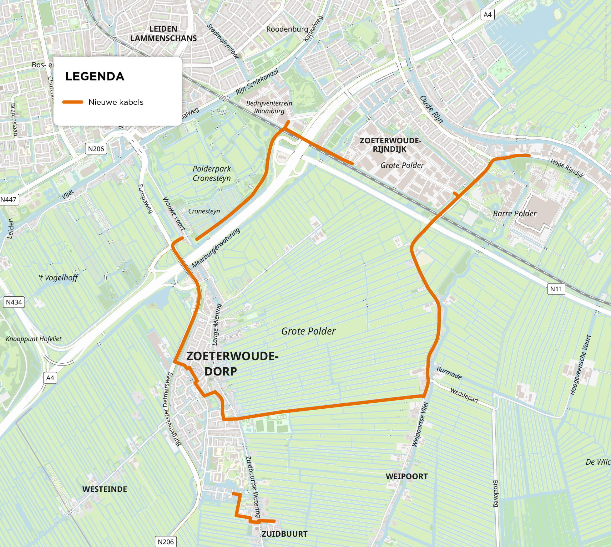 tracékaart Zoeterwoude