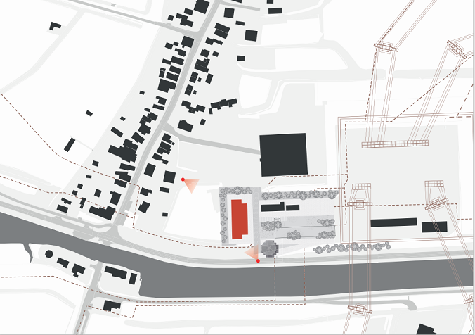 Locatie in Alkmaar van het 50kV gebouw