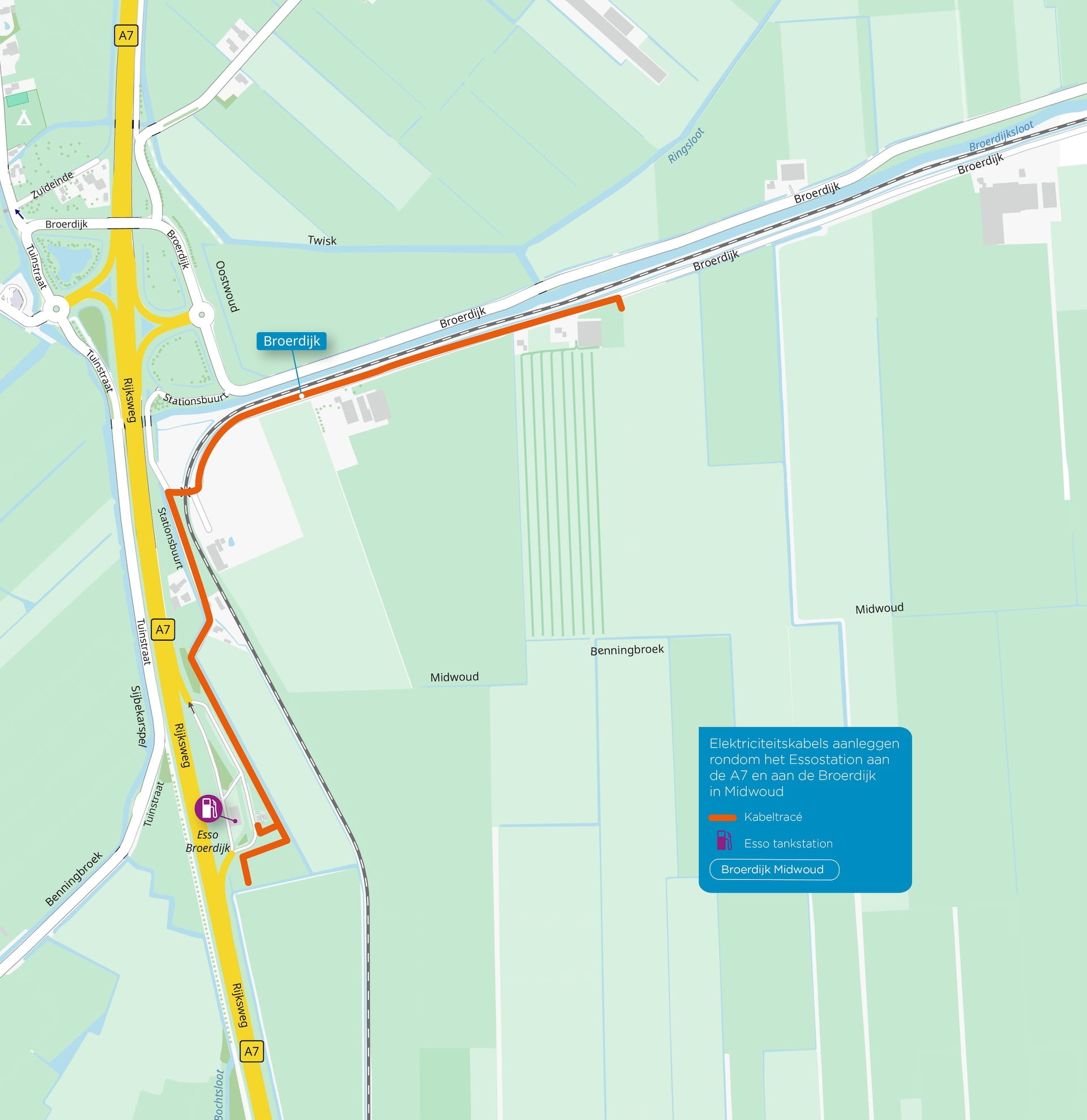 Kaart werkzaamheden Midwoud