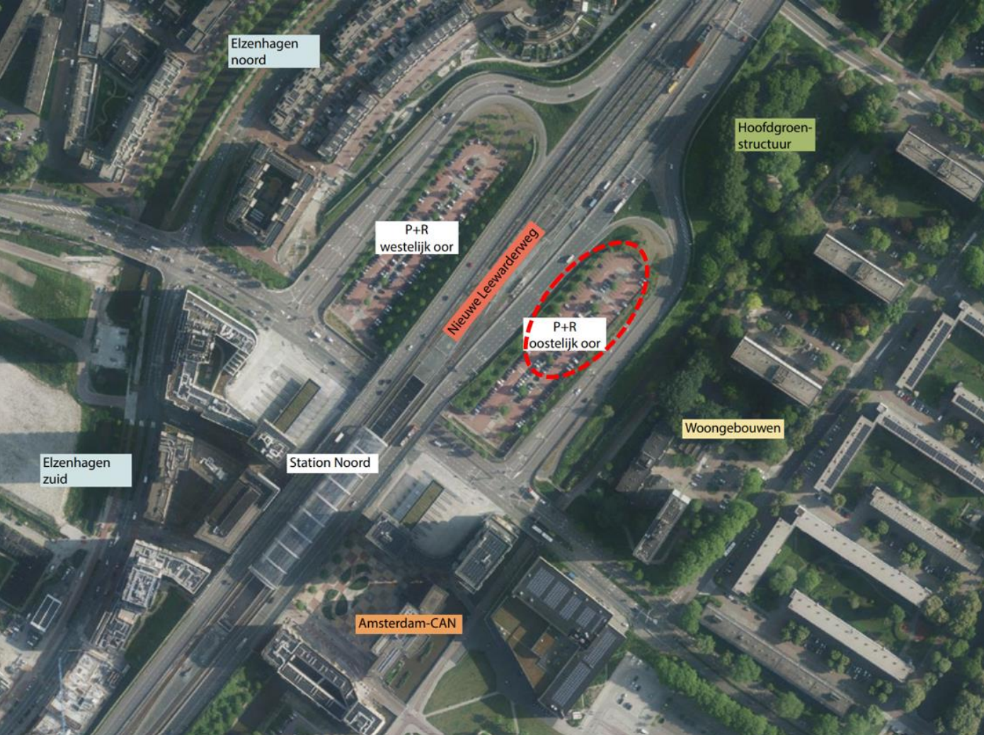 Droneshot van de nieuwe locatie van het elektriciteitstation