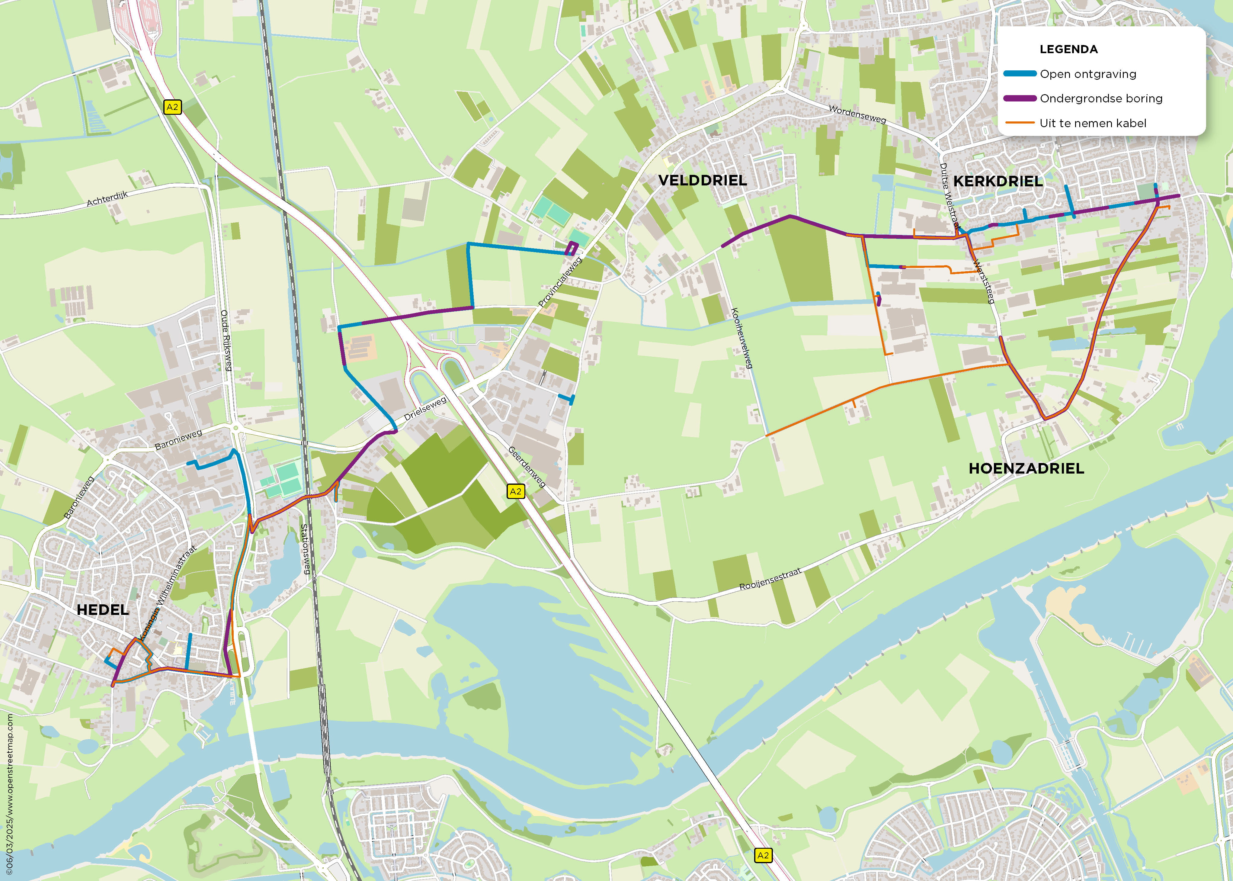 Kabelroute Velddriel Uitbreiding middenspanningsnet