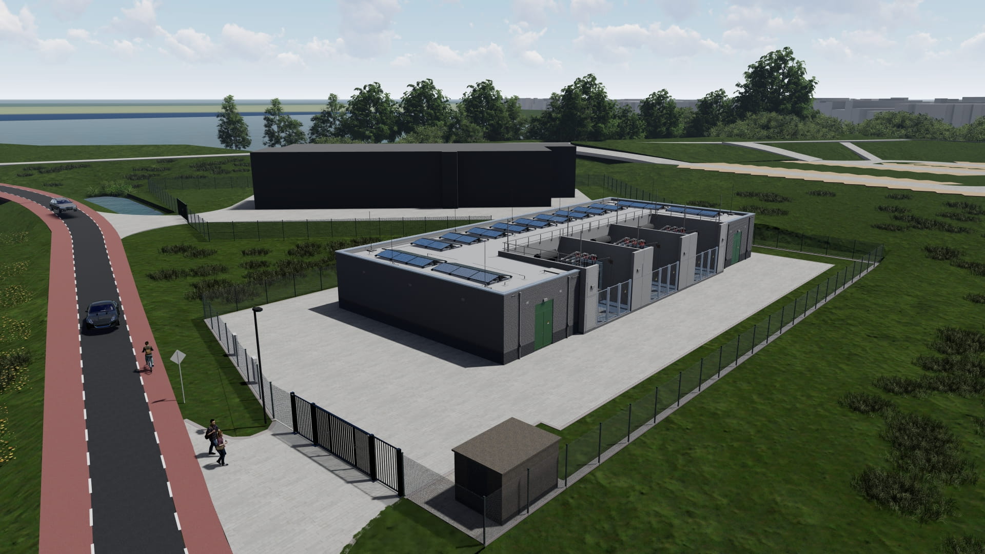 3D visualisatie van het nieuwe elektriciteitsstation