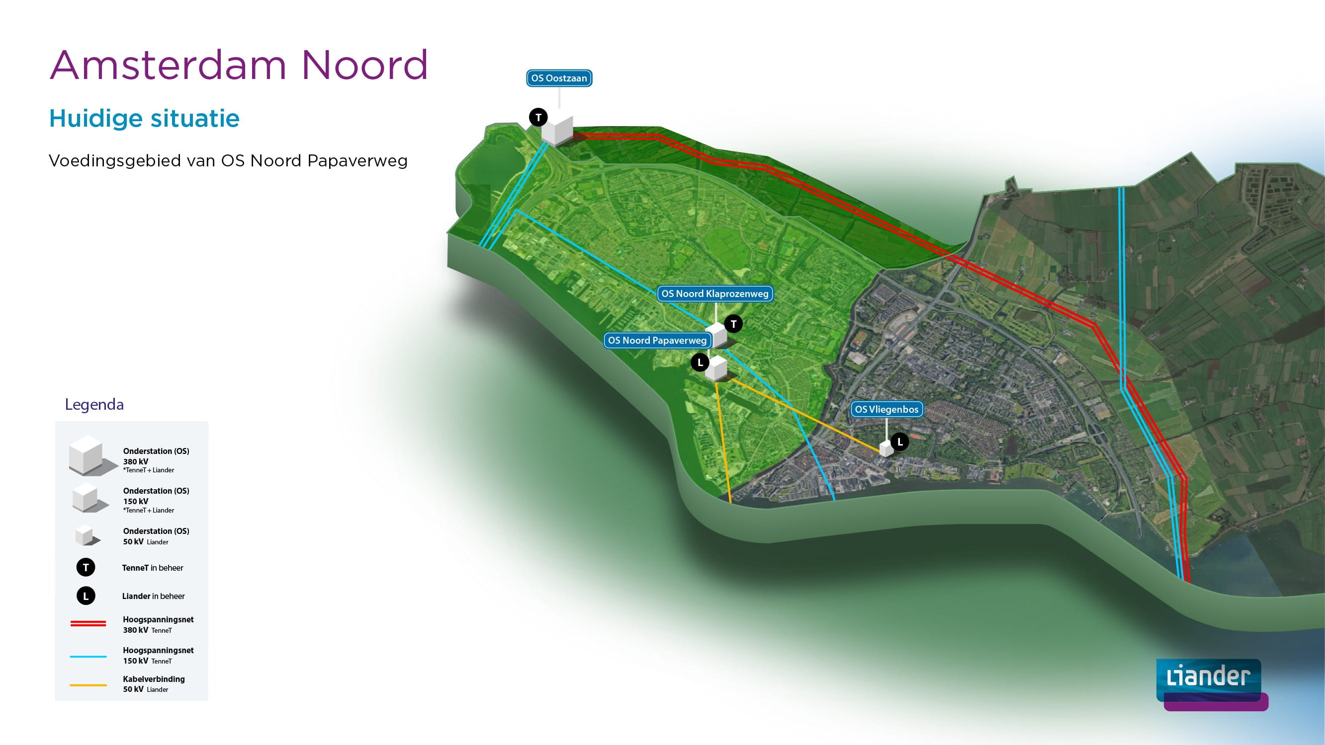 Huidige voedingsgebied van de OS Noord Papaverweg