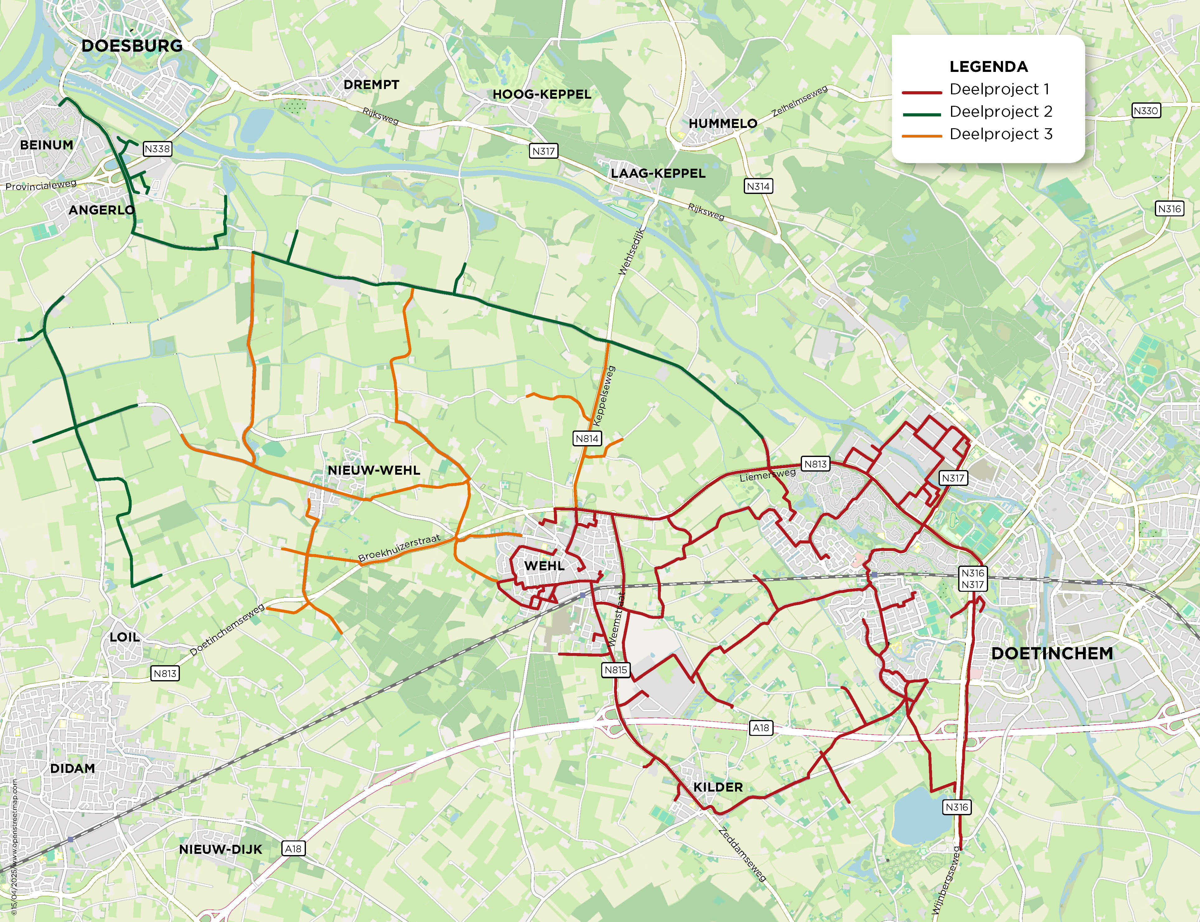 Kabelroute Wehl netuitbreiding middenspanning