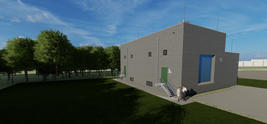 Indicatief schetsontwerp van het 50kV gebouw van Liander