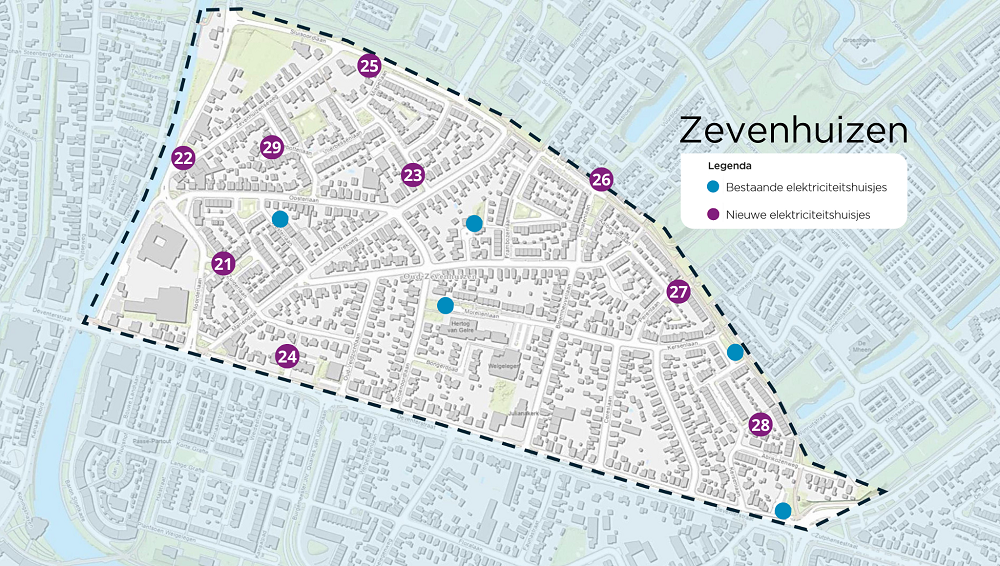 Kaart werkgebied buurtaanpak Zevenhuizen in Apeldoorn