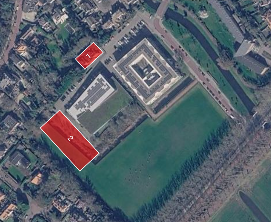 Plattegrond plaatsing nieuw elektriciteitsstation in Wassenaar