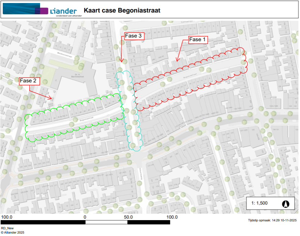 Hilversum Begoniastraat, fase 1,2,3