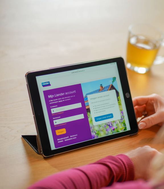 Tablet met Mijn Liander account