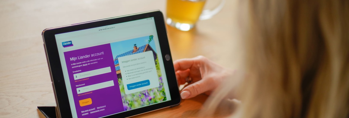 Tablet met Mijn Liander account