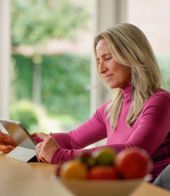 Vrouw met tablet