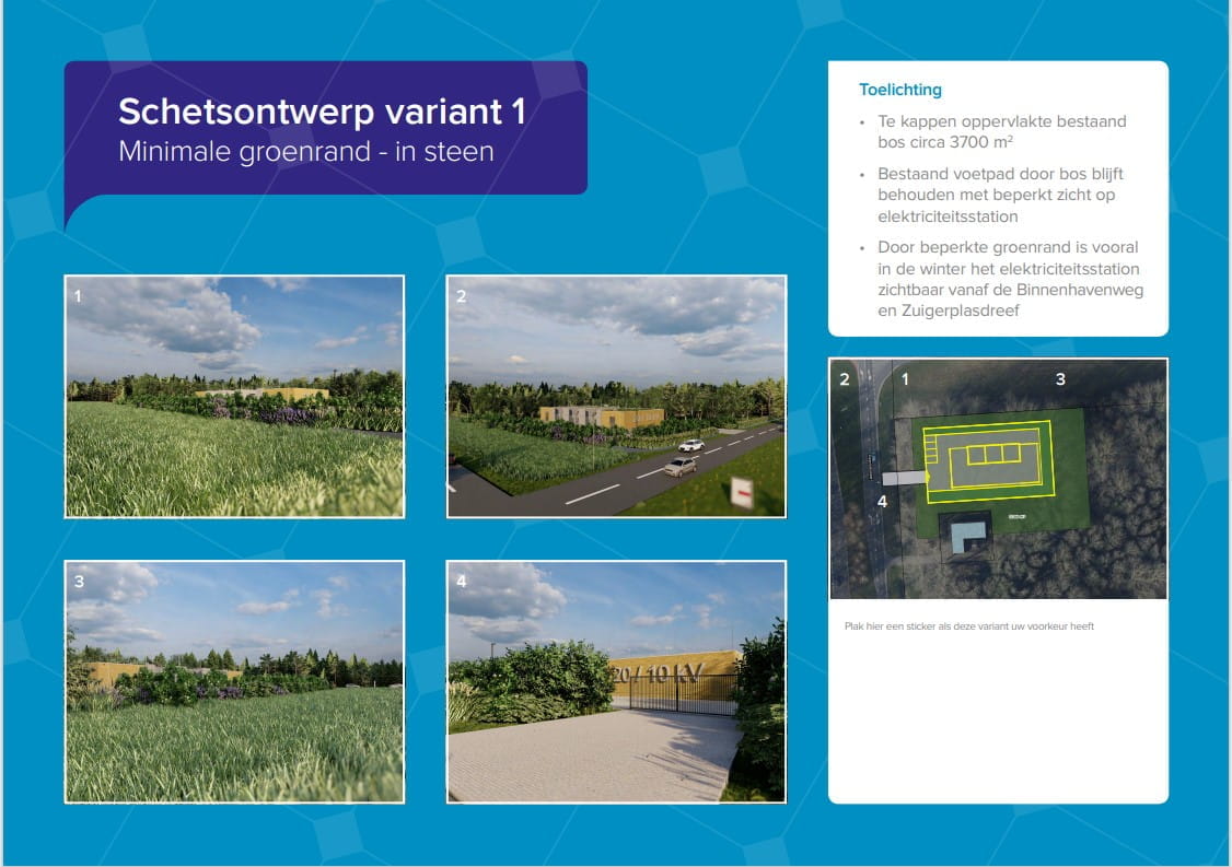 Schetsontwerp variant 1 minimale groenrand - in steen