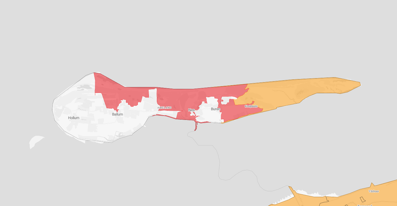 Capaciteitskaart Ameland Afname