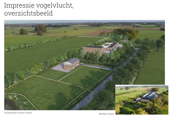 Impressie ontwerp elektriciteitsstation nieuwe situatie Wylerbergmeer