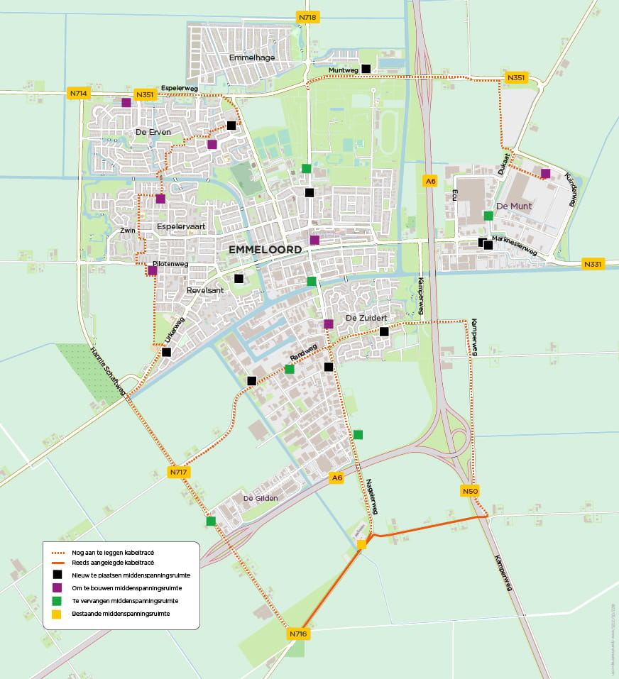 Tracékaart Emmeloord juli 2025