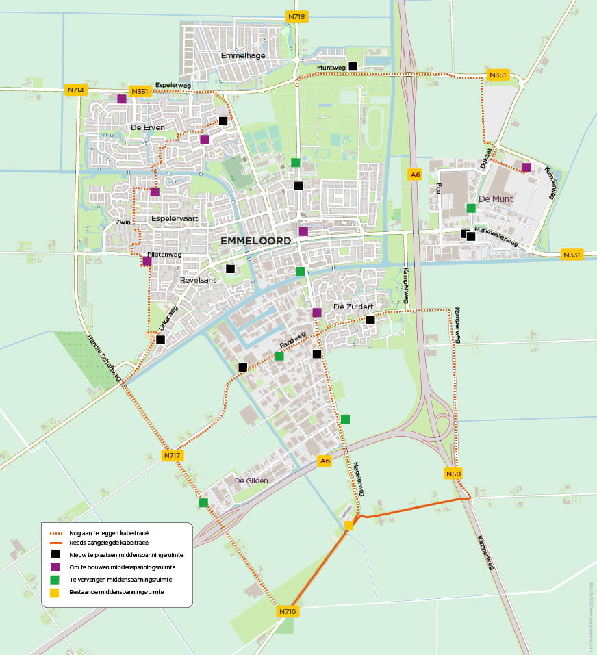 Tracékaart Emmeloord juli 2025