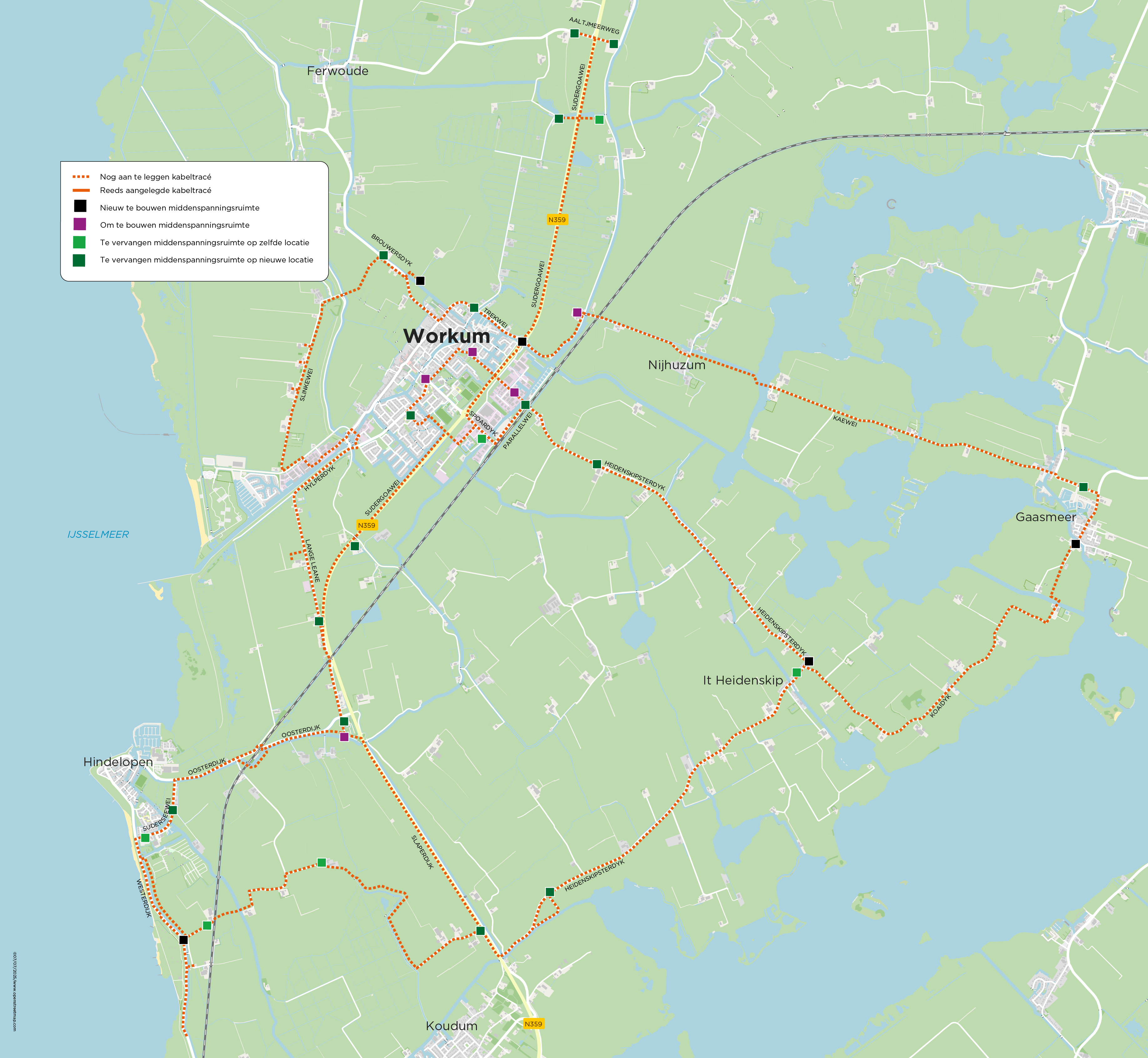 Tracékaart Workum