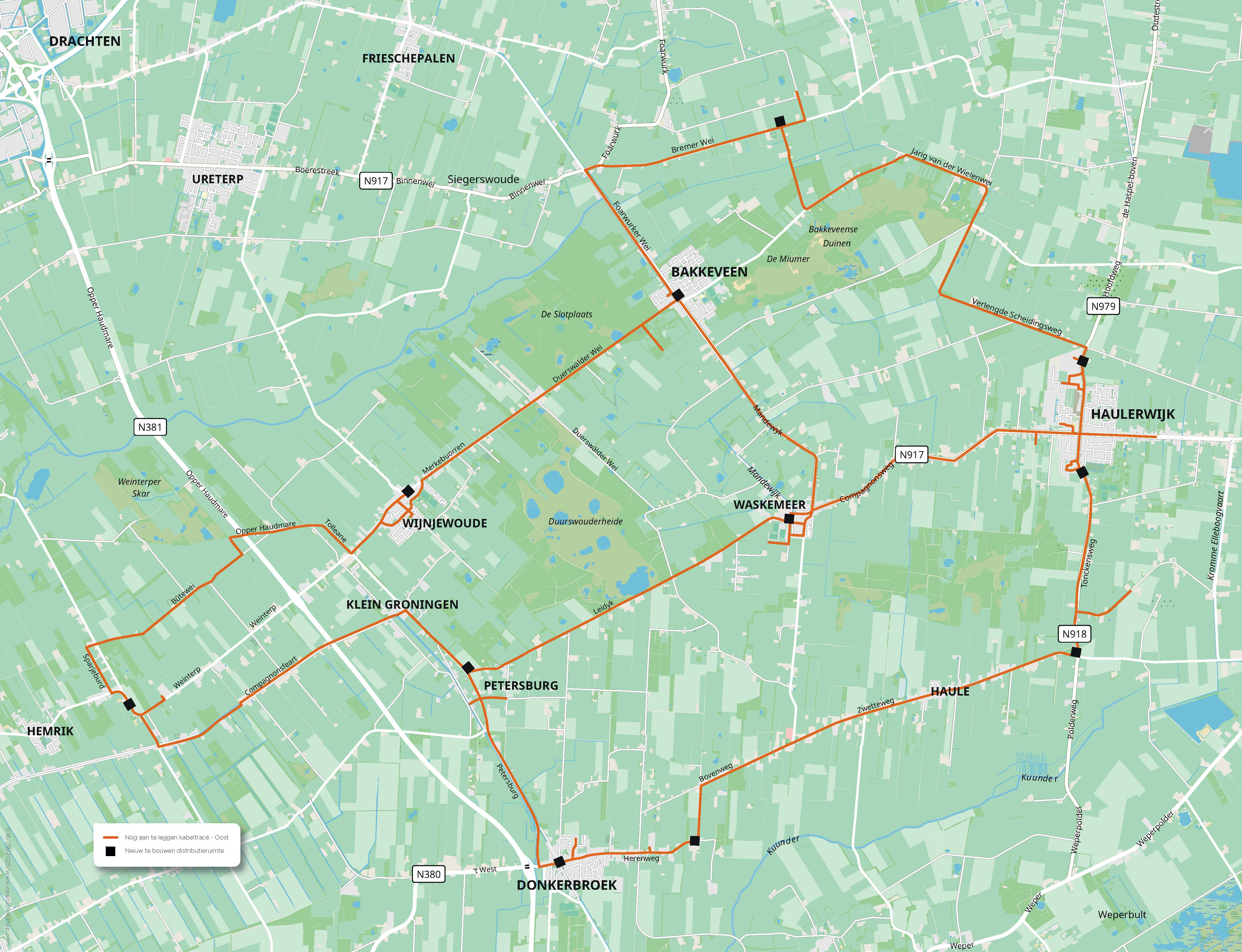 tracekaart Oosterwolde Noord