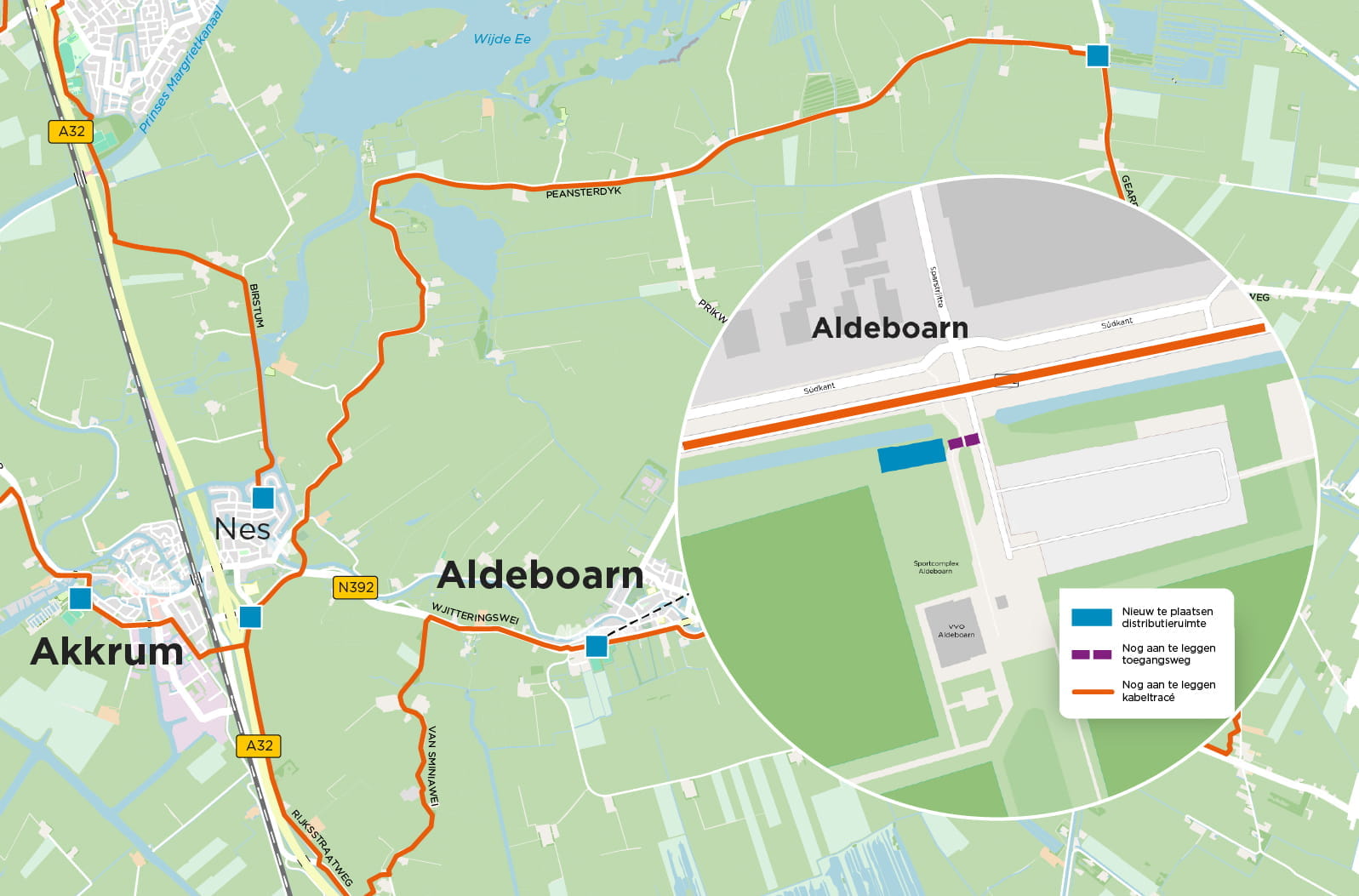 Routekaart Akkrum inzet