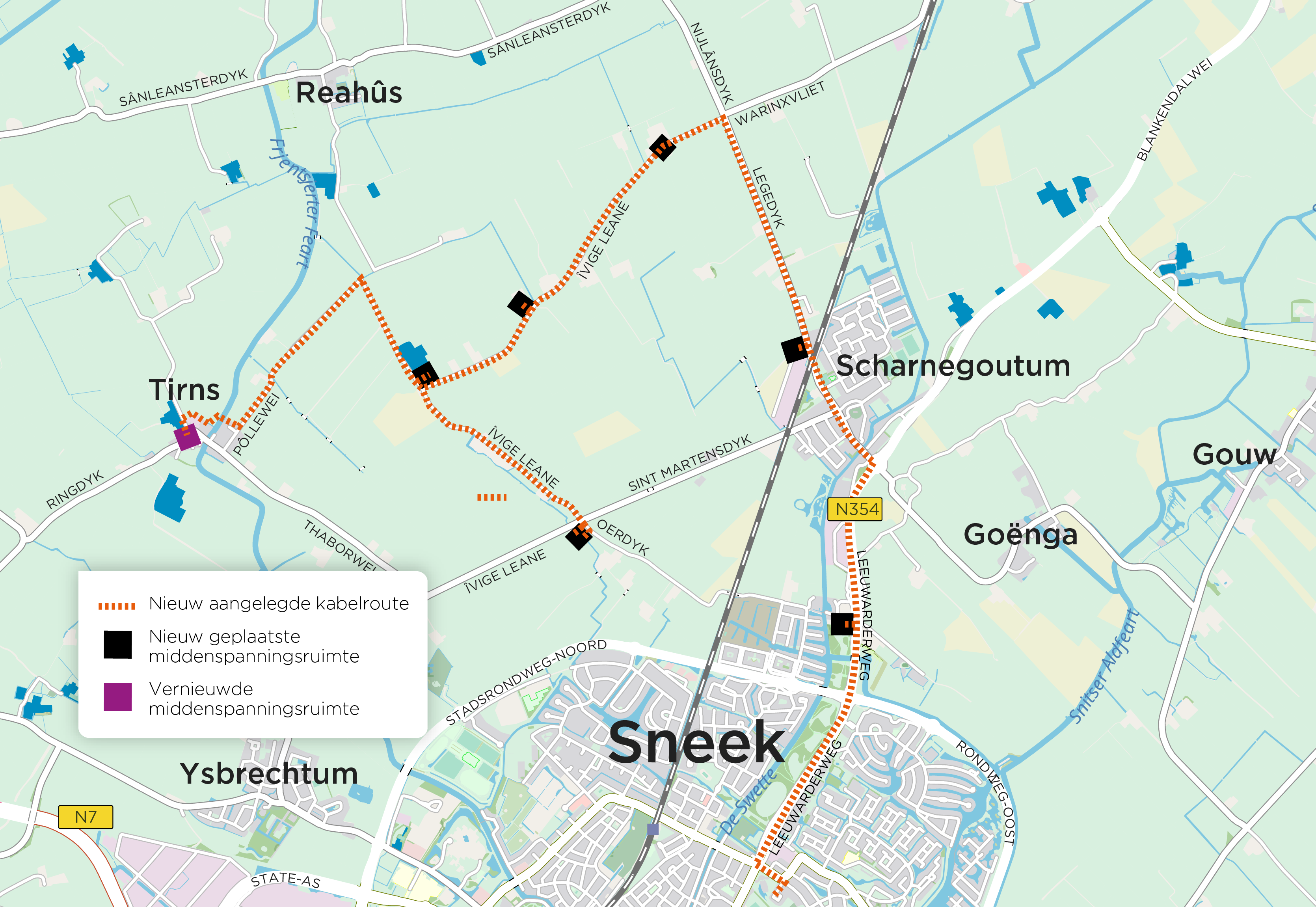Routekaart Sneek Tirns 2026