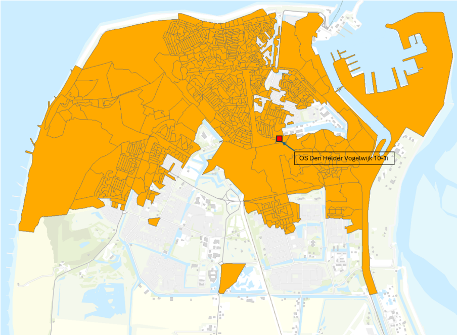 De plattegrond laat zien wat precies het betreffende congestiegebied is.