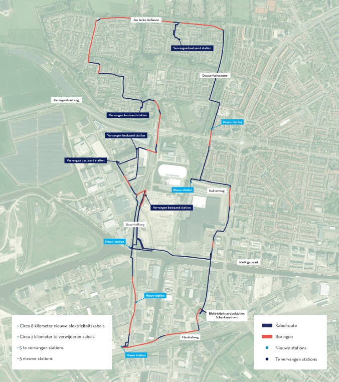 Kaart werkzaamheden Leeuwarden-West